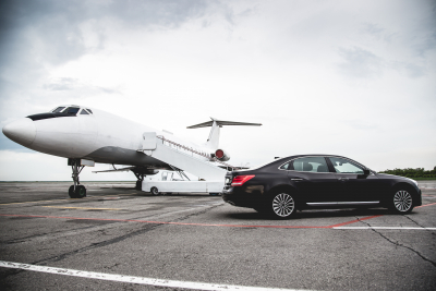 business class service at the airport